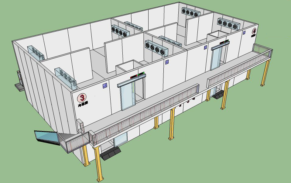 冷库分间三维图
